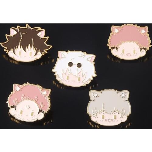 Anime Jujutsu Kaisen Enamel Pins Cute Cartoon Gojo Satoru Geto Suguru Itadori Yuji Ryomen Sukuna Brooch Backpack Hat Lapel Badge