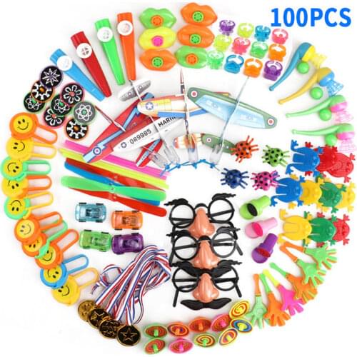 100Pcs Party Favors Carnival Prizes Goodie Bag Birthday Gift Pinata Fillers Kids Toys School Reward Festive Party Supplies
