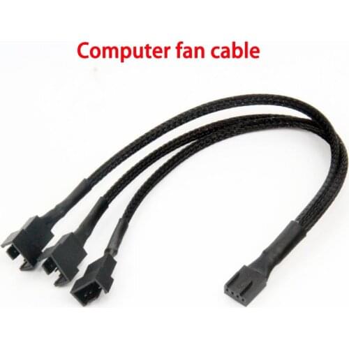 4 Pin Extension Cable Motherboard Office 1 To 3 Ways Splitter Sleeved Connector CPU PWM Fan Practical Accessories Bag Nylon