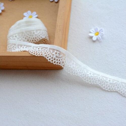5 Meters/lot Ivory Light Beige Elastic Lace Ribbon Stretch Lace Trim Sewing for Lingerie Underwear DIY Craft Accessories