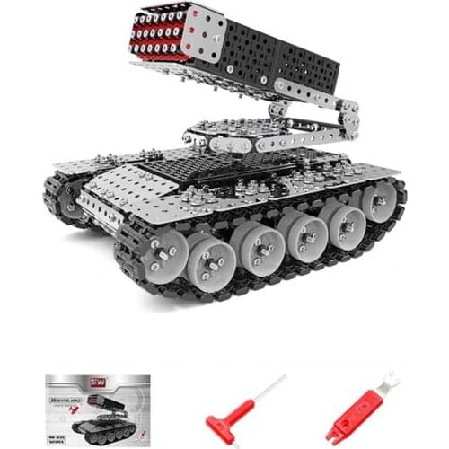 945Pcs 3D Metal Puzzle Tank Building Model Kit Assembly Jigsaw Toy Educational Toys Kids Children Birthday Gift Collection Decor