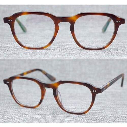 Acetate Transparent Glasses Men Women Vintage Square Glasses Frame Optical Myopia Prescription Eyeglasses Frames Clear Eyewear