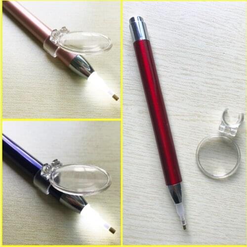 Diamond Painting Pen Glowing lights with Clips on Magnifier 5D Painting with Diamonds Accessories