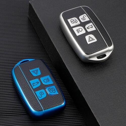 TPU Leather Remote Key Case Cover Holder for Jaguar XF XJ XJL XE C-X16 V12 for Land Rover Range Rover Sport Evoque Freelander2