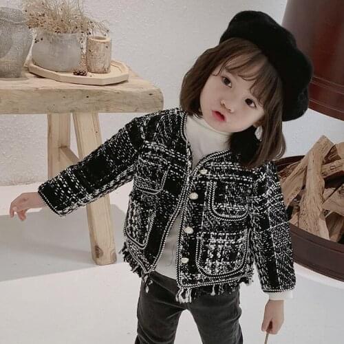 Spring Autumn Girls Jeans Jacket Childrens Windbreaker Girl Tassel Bead Coat Kid Jacket Females Gaban Trench Wind Dust Outfits