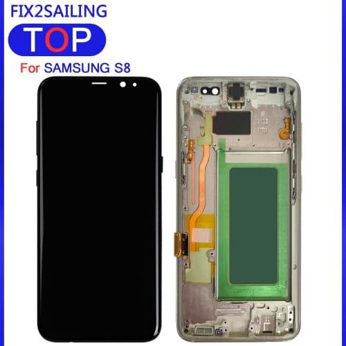 For Samsung Galaxy S8 G950 G950F G955 G955F G955FD Lcd Display Touch Screen Digitizer With Frame