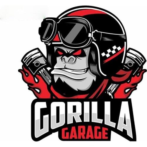 Creative Gorilla Cartoon Car Stickers Pvc Fashion Cover Scratches Animation Decals Racing Rally Decoration Accessories 13cm*12cm