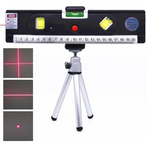 Laser Level 4 In 1 Vertical Horizon Cross Line Magnetic Measuring Tape Aligner Laser Marking Lines Precise Optical Instruments