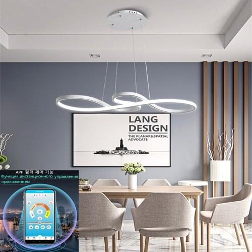 Modern Aluminum Musical Note-Shaped Chandelier Bedroom Dining Room Bar And Other Indoor Lighting Fixtures