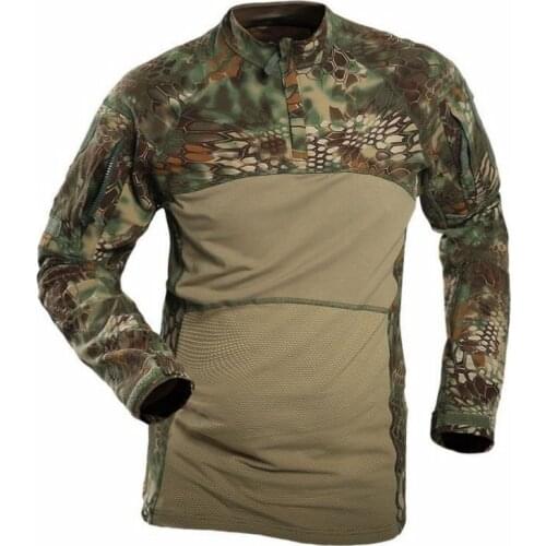 Kryptek Mandrake Python Skin Shirt Military Uniform Tactical Outdoor Gear Hunting Fishing Camping For Men Army Police Swat Use