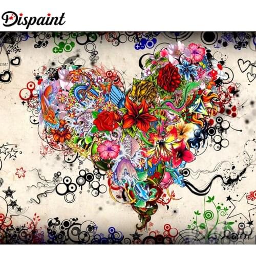Dispaint Full Square/Round Drill 5D DIY Diamond Painting "Flower heart" Embroidery Cross Stitch 3D Home Decor A11012