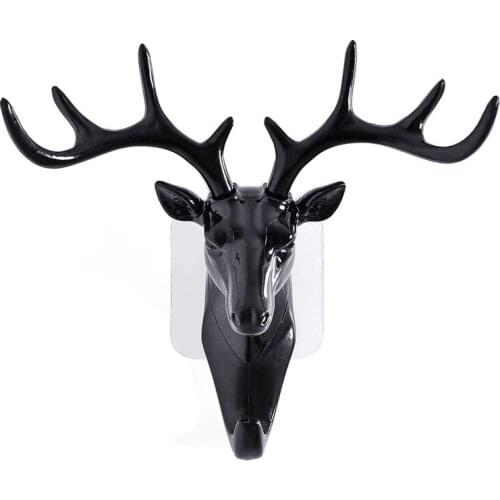 Antler American style home wall decoration creative personality deer head non - perforated wall hook non - trace key wall hook