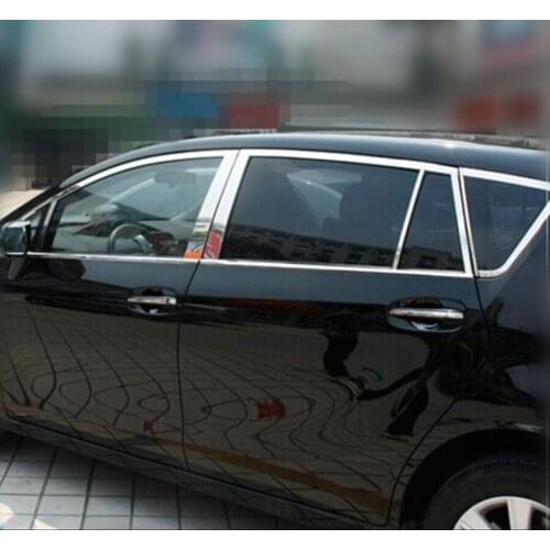 Stainless steel car window trims for toyota verso 2009 2010 2011 2012 2013 2014 2015 2016 2017 2018