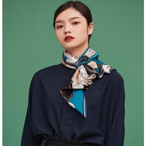 Official flagship store small square scarves female silkworm silk scarf shawl thin section is prevented bask in mother