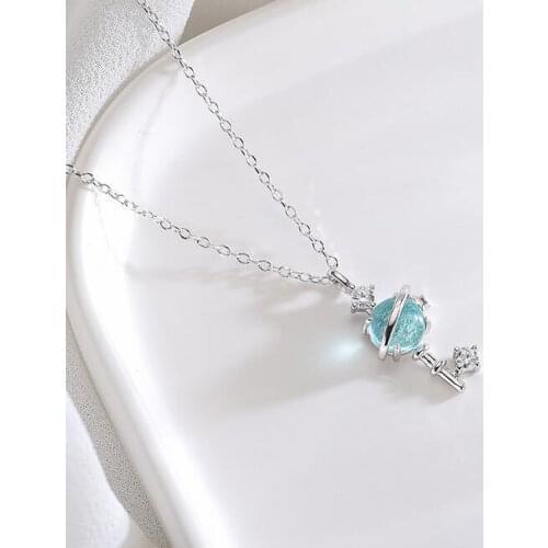 BOEYCJR Alloy Universe Planet Shape Necklace&Pendant Fashion Jewelry universe Energy Necklace For Women