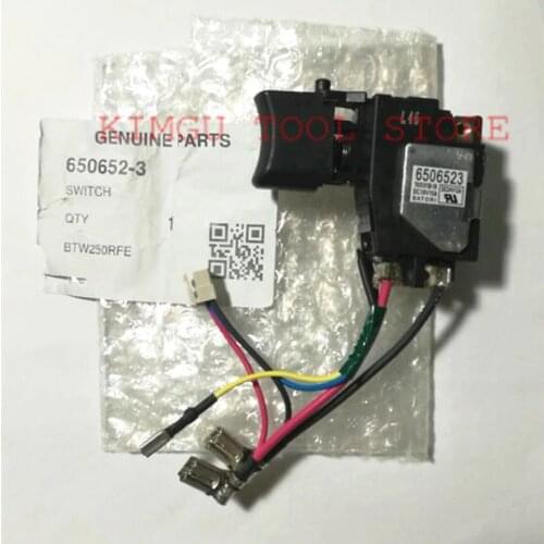 Switch 650652-3 Replace for MAKITA BTW250 DTW250 DTW251RFE DTW251Z DTW250RFE DTW251RMJ BTW251Z BTW251RFE DTW251 BTW251 BTS130