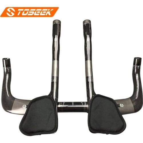 TOSEEK Full Carbon Road Bike Rest Handlebar Bicycle TT Handlebars Travel Cycling Aero Bar Bicycle Bike Parts