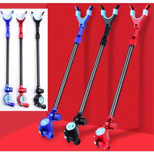 47cm Adjustable Fishing Rod Holder Aluminum-Magnesium Alloy Silicone Lock Lightweight Back Hanging Fish Pole Rack Stand X498G