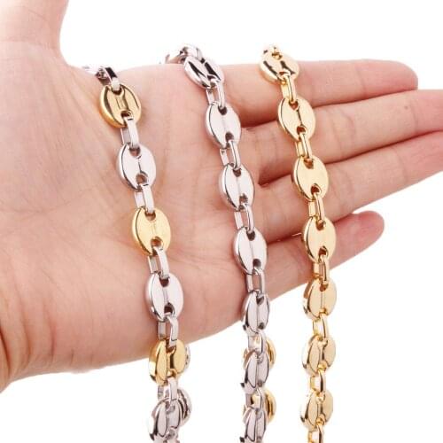 Tiasri Bohemian Style Necklaces Bracelets for Men Women High Quality Stainless Steel Melon Seed Chain Holiday Gift Wholesale11mm