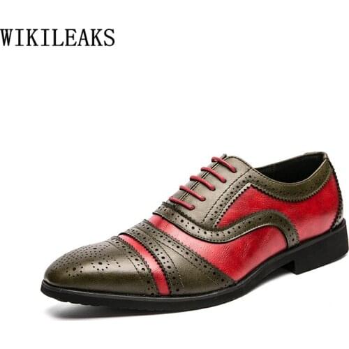 Formal Brogue Shoes Men Designer Men Dress Shoes Leather Oxford Men Wedding Shoes 2021 Chaussure Homme Zapatos De Hombre Scarpe