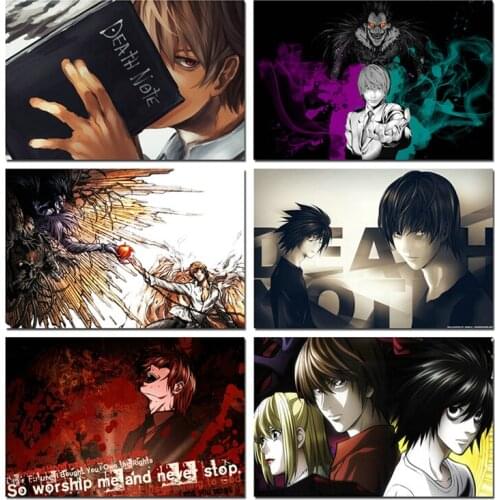 Death Note Japanese Anime Art Prints Silk Canvas For Wall Pictures Room Decoration-006