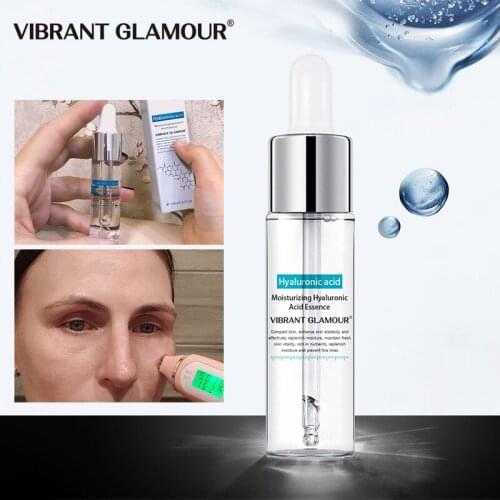 VIBRANT GLAMOUR Hyaluronic Acid Face Serum Shrink Pore Anti-Aging Moisturizing Repair Whitening Firming Essence Dry Skin Care
