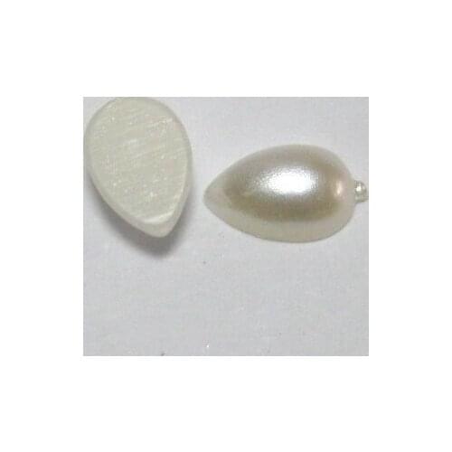 1000 Ivory Tear Drop Half Pearl Bead 4X6mm Flat Back Scrapbook Craft