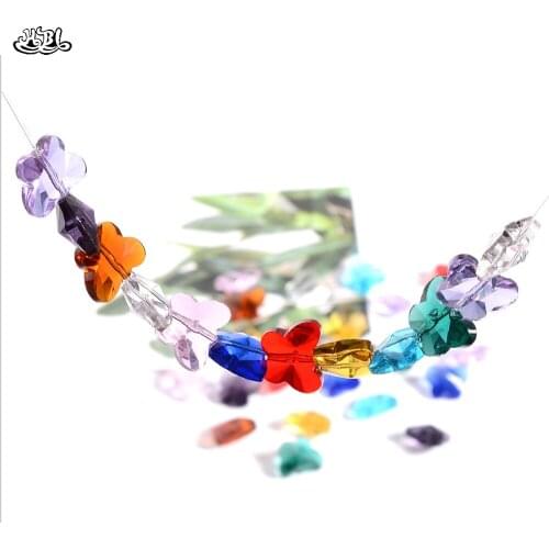 14mm Butterfly Beads Mixed Colors Top Quality K9 Crystal Jewelry Accessories Beads For Diy & Parts