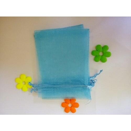 20*30cm 5000pcs Organza Bag Lake Blue Drawstring bag jewelry packaging bag for tea/gift/food small transparent pouch Yarn bag