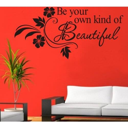 Be you own kind of beautiful House Rules English Quote PVC Wall Stickers For Living Room Wall Art Decals Home Decor
