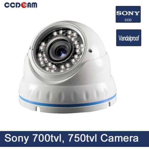 CCDCAM sony ccd 700tvl 750 tvl outdoor cctv dome camera surveillance analog camera