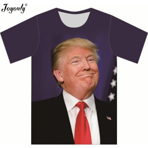 Joyonly T-Shirt Hot Trump 3D Slim Brand Clothing Casual Streetwear Boys Girls T Shirts 2018 Summer Fashion Donald Trump Tshirts