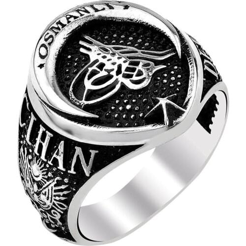 Ottoman Jahan State Written 925 Sterling Silver Ring