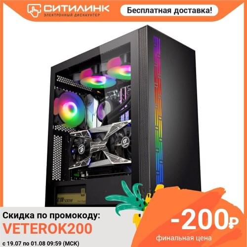 Case ATX formula f-3703, MIDI-tower, without BP, Black