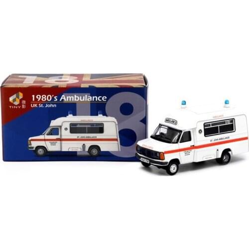 Tiny 1:76 1980s Ambulance VAN UK St.John England HongKong Diecast Model Car