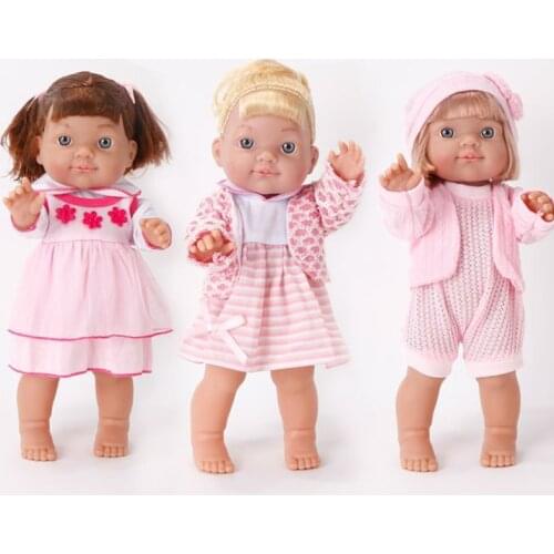 15 inch full Silicon Reborn Dolls 38cm Baby Girl Doll Toy With Dress Suit Soft Bath Play Little Girls DIY Dolls Dress UP Toys