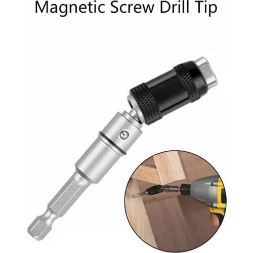 Screwdriver Magnetic Extension Bit Adjustable 20 Degree Socket Hex Shank Rod Screw Driver Holder Electric Drill Accessories Tool