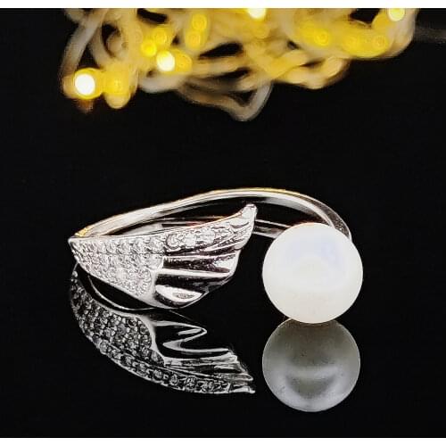 2021 New Trendy Feathers 925 Sterling Silver Open Fashion Ring For Wome Party Gift Jewelry Wholesale R6171
