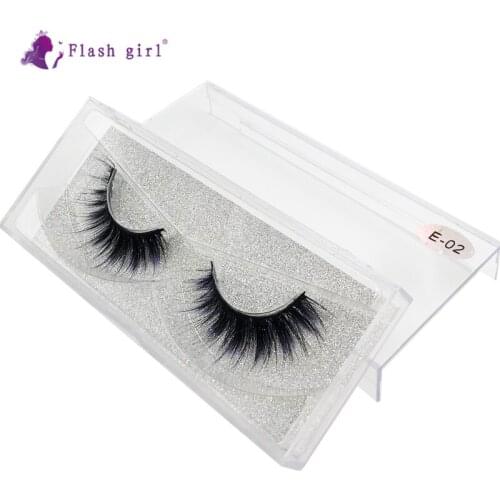 New Arrival E-02 Colorful False Eyelashes Reusable Natural Mink Eye Lashes Extension Makeup Handmade Fake Eyelash