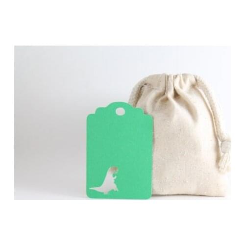 Green Dinosaur gift Tags Birthday baby shower wedding boys Party favor lables