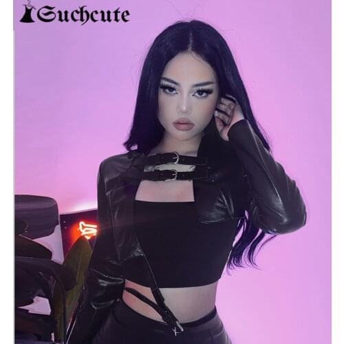 Женские черные куртки Suchcute China At AliExpress