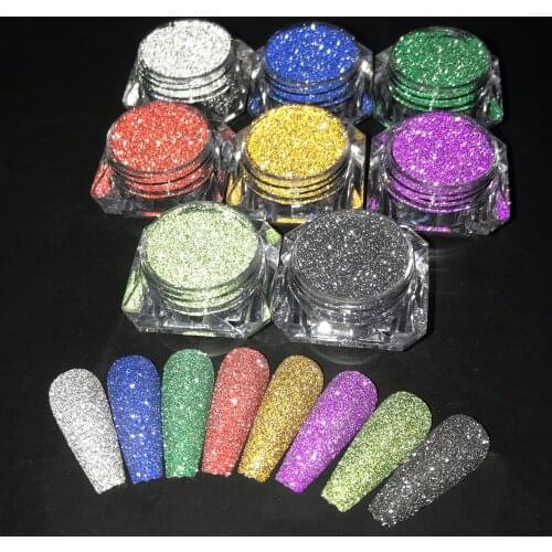 TCT-453 Crystal Diamond Reflective Flash Powder Nail Glitter Nail Art Decoration Tumbler Crafts Accessories Festival Supplier