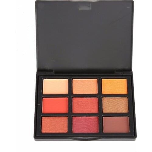 POPFEEL Professional 9 Colors Eyeshadow Platte Shimmer Matte Pigment Powder Eye Shadow Palettes Long-lasting Effect Make Up Tool