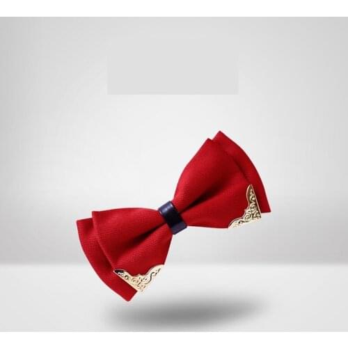 High Quality Men Red Bowtie Great For Party Mens Accessories Luxurious Bow Tie Formal Commercial Suit Wedding Ceremony Ties