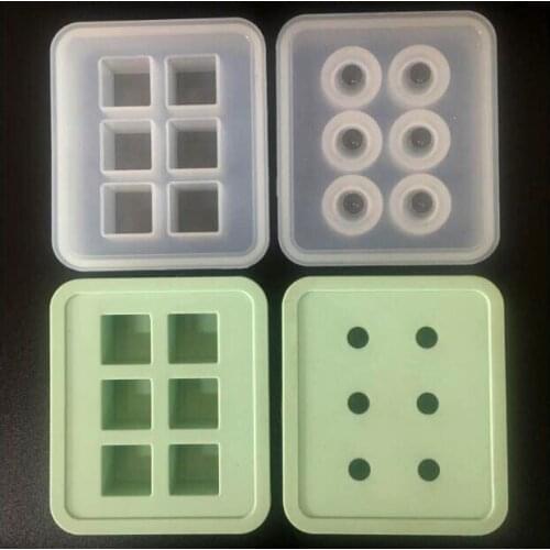 Green Silicone Mold for jewelry 16mm Cube ball beads 6 compartment Resin Silicone Mould handmade DIY Craft epoxy resin molds