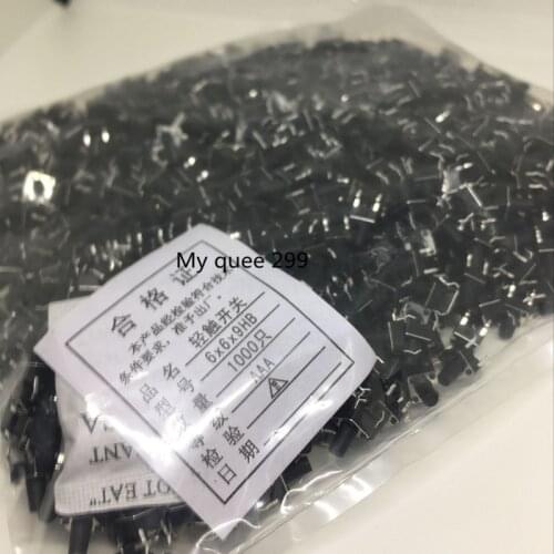 1000PCS 6X6X9 DIP Tactile Tact Mini Push Button Switch Micro Switch Momentary 6*6*9mm