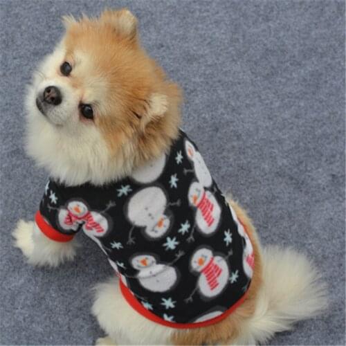 1PUOUPUOU Cartoon Floral Dog Clothes Winter Warm Dog Jacket Christmas Pet Clothing Sweatshirt for Small Medium Dogs Outfit XS-L