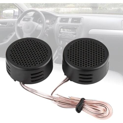 2pcs Black High Frequency Car Mini Dome Tweeter Loudspeaker Loud Speaker Universal Super Power Audio Auto Sound