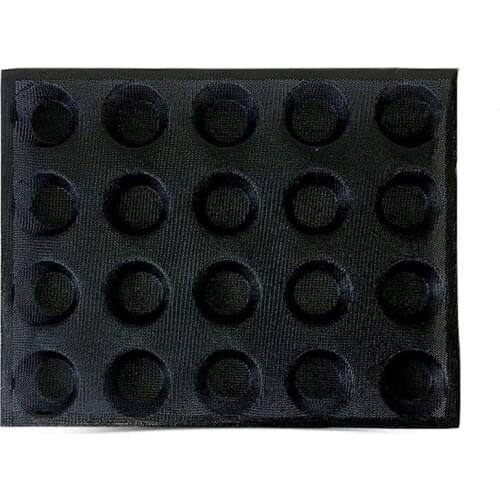20-Hole Silicone Mold Cake T Mini Pizza Model Round Bread Hamburger Mold Non-Stick Baking Tray Tool CNIM Hot