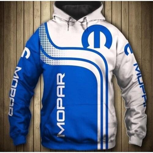 2021 New mens spring and autumn 3D digital printing MOPAR logo hoodie casual fashion Harajuku top hoodie